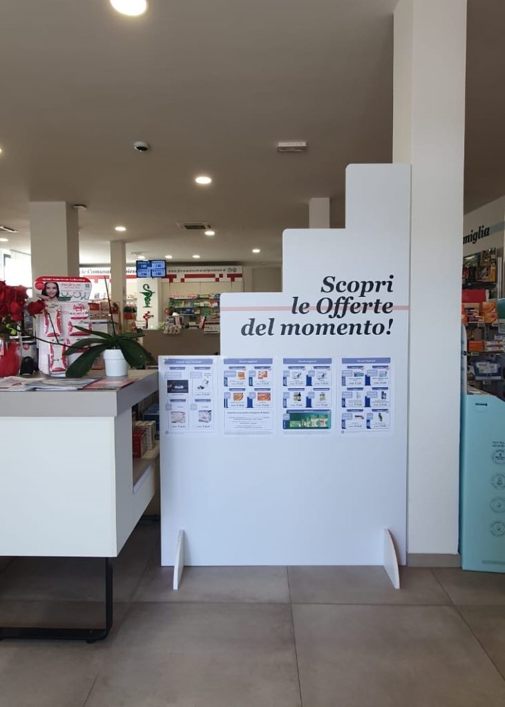 Riconfigurazione del lay out commerciale, riorganizzazione dei category, progetto di grafica e comunicazione a partire dal logo esistente Far.Com: la Farmacia Comunale 2 si affida a Now – Now Farmacia category