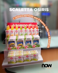 Una Farmacia con una piccola area espositiva, arredi datati, un retro banco minimo, ma tanta voglia di riorganizzare l’area vendita e di impararne la gestione: Farmacia Carnelli – Now Farmacia esposizione